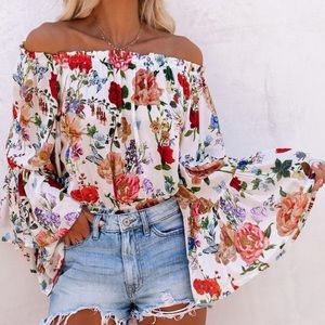 Vici Off Shoulder  Bell Sleeve M